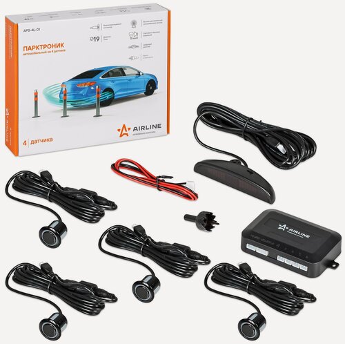 Изображение товара Парковочный радар 4 датчика светодиодный AIRLINE, APS-4L-01