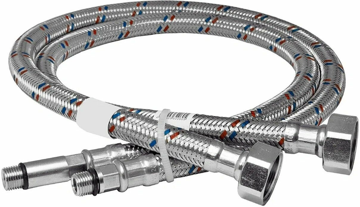 Подводка гибкая для смесителей 1/2" х М10 х 60 см (пара - длинный и короткий хвост)