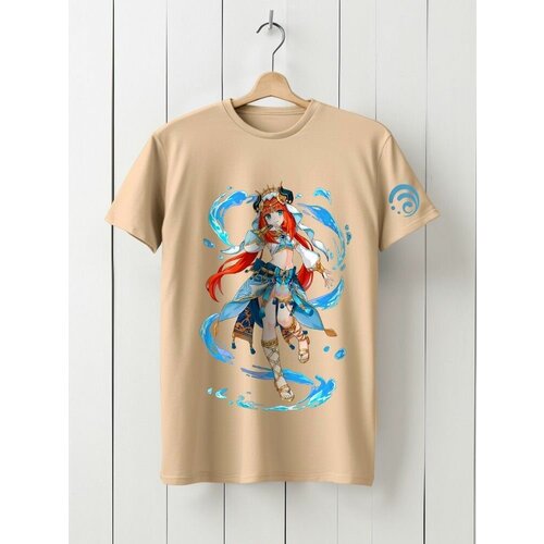 фото Футболка твоя футболка!, размер xxl, бежевый