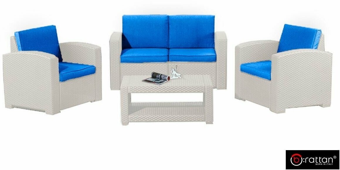 Комплект мебели B: Rattan Premium 4, серый