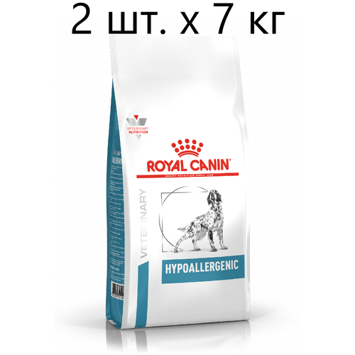 royal canin hypoallergenic dr21 полнорационный сухой корм для взрослых собак при пищевой аллергии или непереносимости диетический Сухой корм для собак Royal Canin Hypoallergenic DR21 при аллергии, 2 шт. х 7 кг