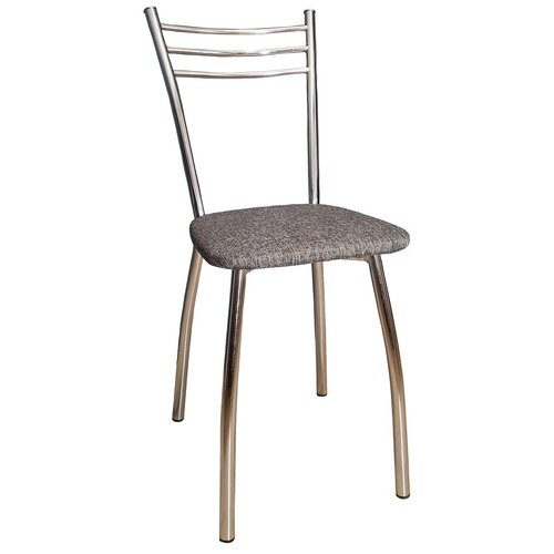 Стул Трио лайт, каркас Хром, ткань Рогожка Серая