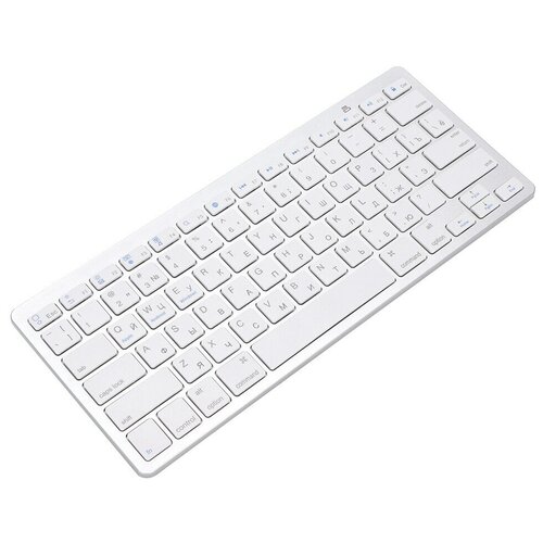 Беспроводная Bluetooth клавиатура Keyboard WOGOW белая, Русская и Английская раскладка