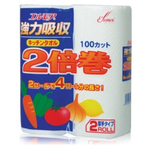 Бумажные полотенца для кухни 100 отрезков 2 рулона в пачке