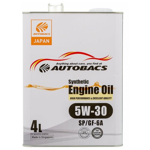 Моторное масло Autobacs Engine Oil Sintetic 5W-30, 4 л