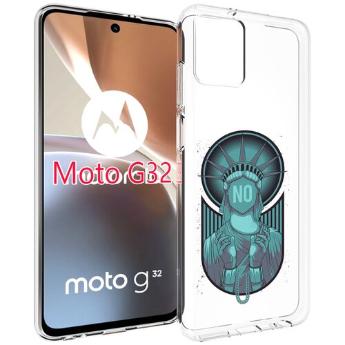 Чехол MyPads статуя свободы зеленый для Motorola Moto G32 задняя-панель-накладка-бампер чехол mypads статуя свободы зеленый для motorola moto e7 power задняя панель накладка бампер