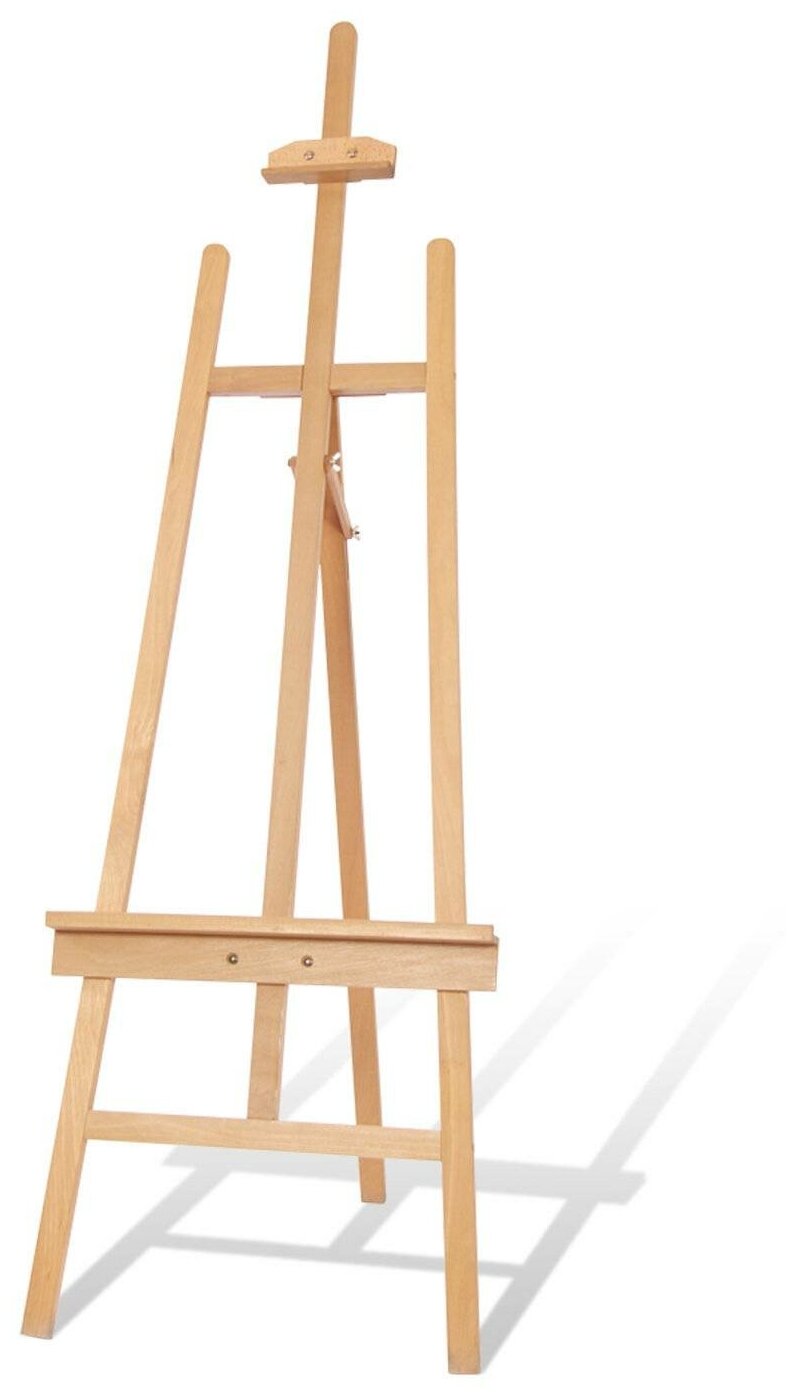 Мольберт для рисования напольный деревянный из бука, 87х146х53 см, высота холста до 121 см, лакированный, Brauberg Art, 192259