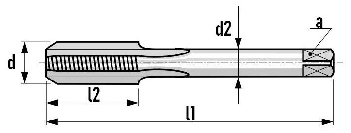 Метчик Bucovice(CzTool) M7x1,0 (Комплект 2шт) 115CrV3 CSN223010 6h(2N) 110070 - фотография № 2