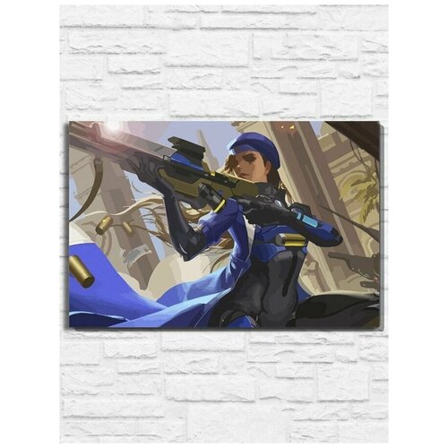 Картина по номерам на холсте игра Overwatch - 11326 Г 60x40