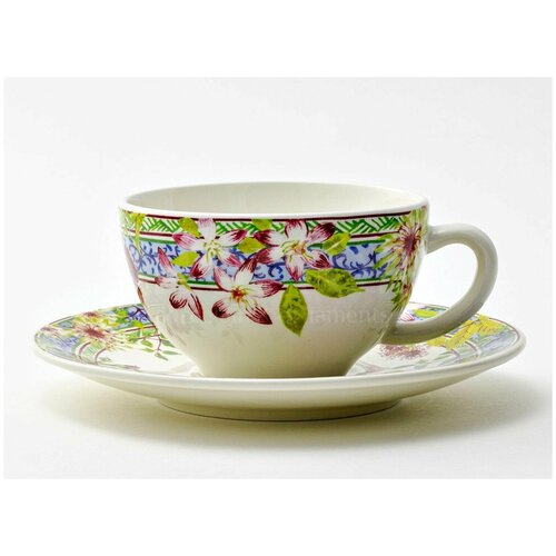 Чашка с блюдцем чайная MILLEFLEURS GIEN Шампань