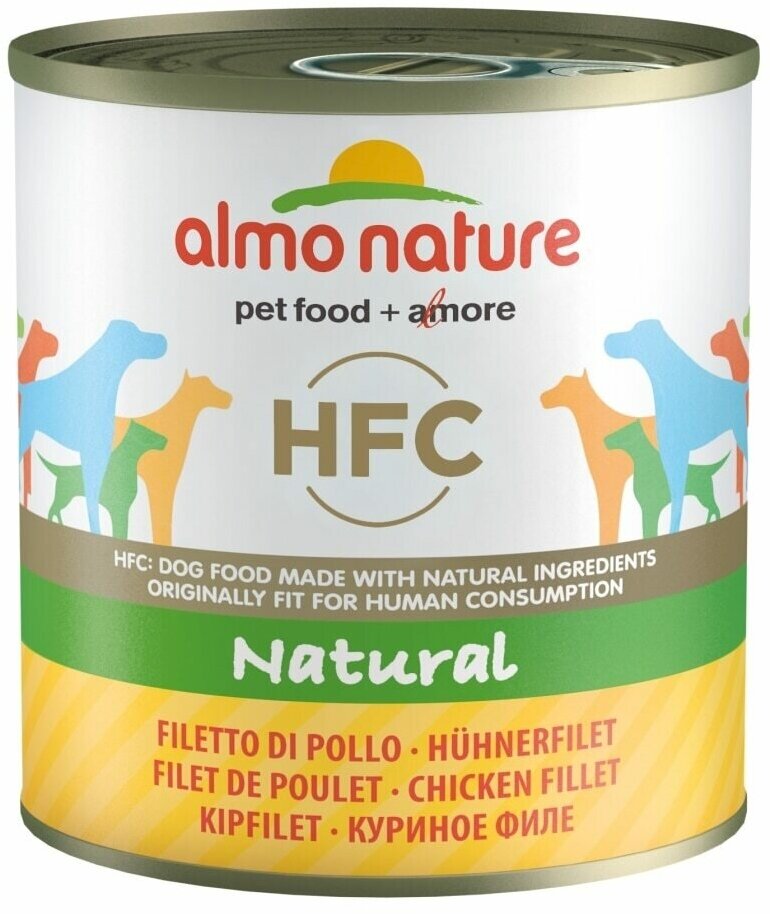 Almo Nature Консервы для Собак с Куриным филе (Natural HFC Chicken Fillet) 0,28 кг x 1 шт.