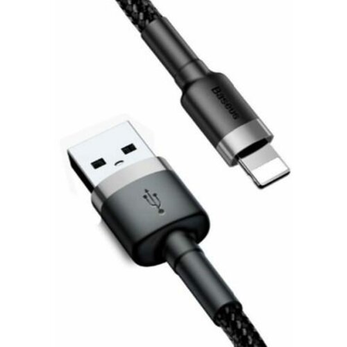 Кабель Baseus Cafule Cable Lightning-USB 2.4A серый-черный (CALKLF-BG1)