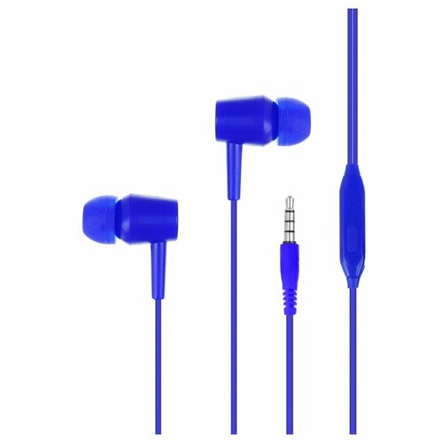 Наушники проводные внутриканальные FORZA Краски гарнитура длина 115 см пакет цвет синий 29000₽