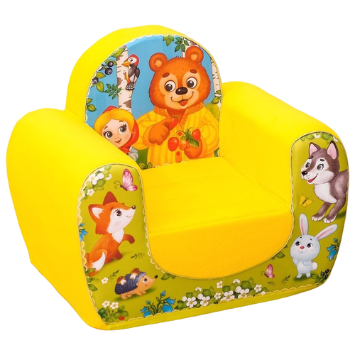 Мягкая игрушка-кресло Zabiaka Сказки, 52 см, желтый