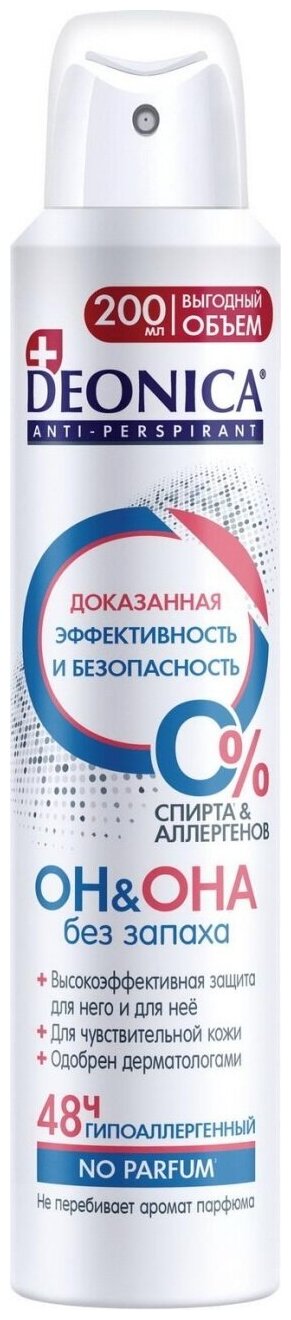 Дезодорант Deonica Антиперспирант ОН&ОНА 200мл (спрей) 92548