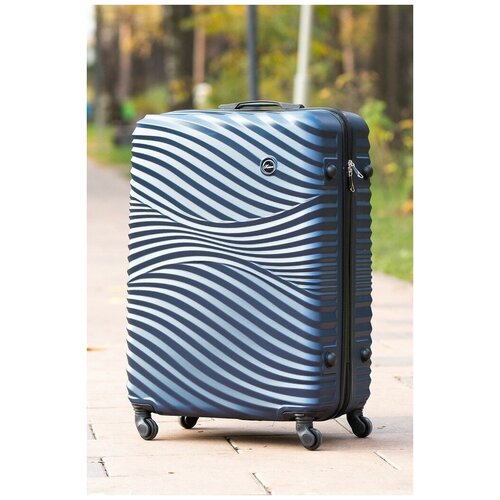 фото Чемодан большой на колёсах 72х47х28см темно-синий kaiwei