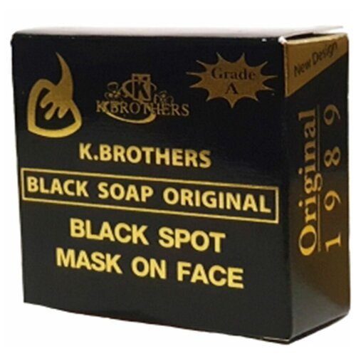 K. Brothers , Мыло туалетное для лица против акне и черных точек Black Soap Original K. Brothers 50гр.