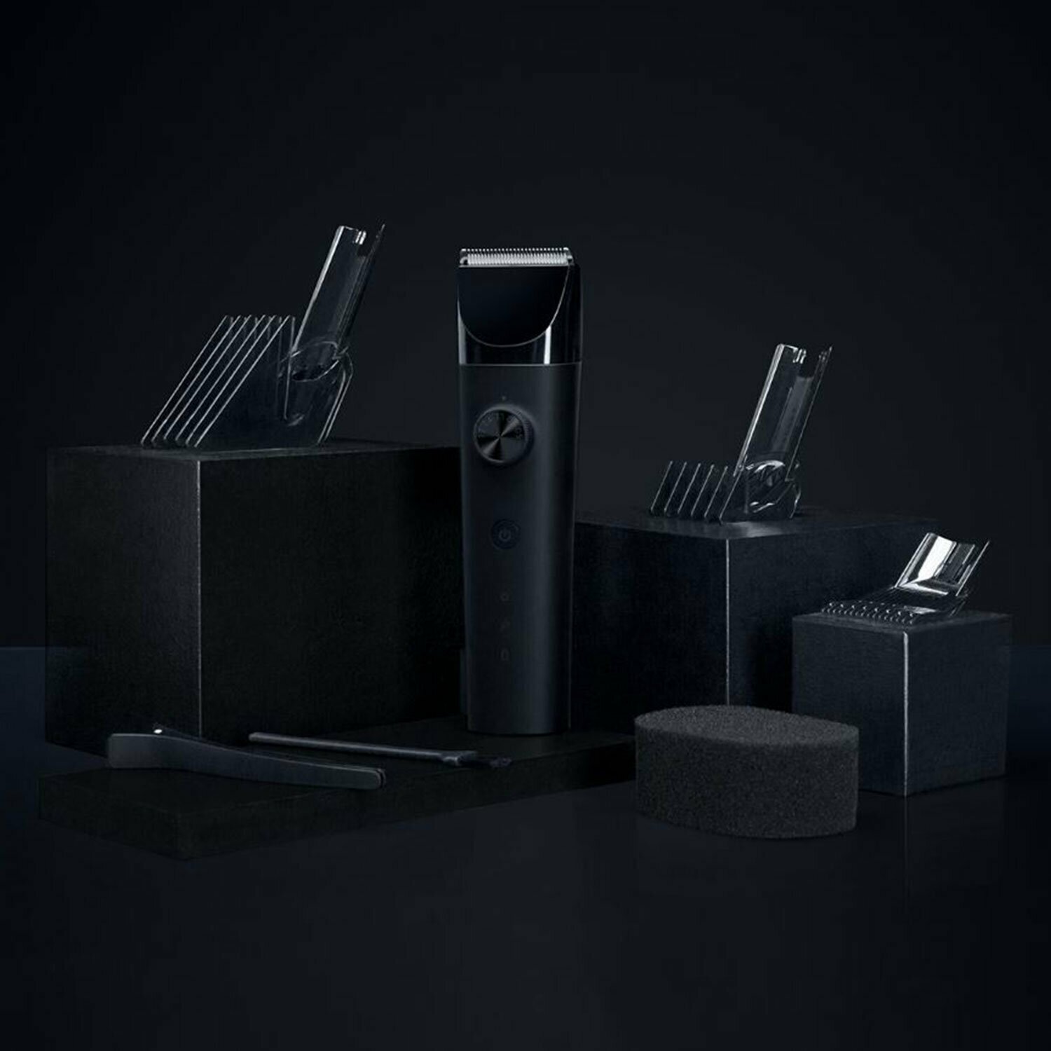 Машинка для стрижки волос XIAOMI Hair Clipper, 14 установок длины, 3 насадки, аккумулятор и сеть, черная - фотография № 12