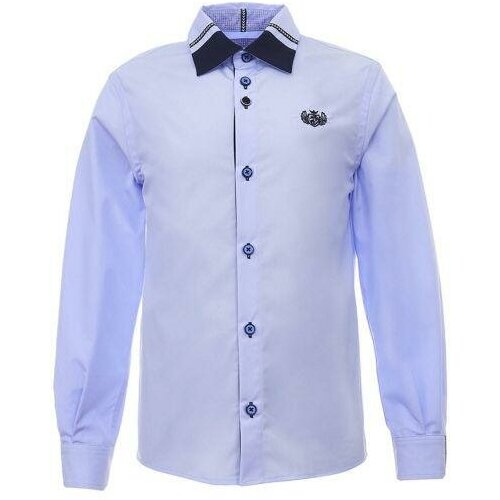 Школьная рубашка Silver Spoon, размер 122, голубой школьная рубашка silver spoon размер 170 голубой