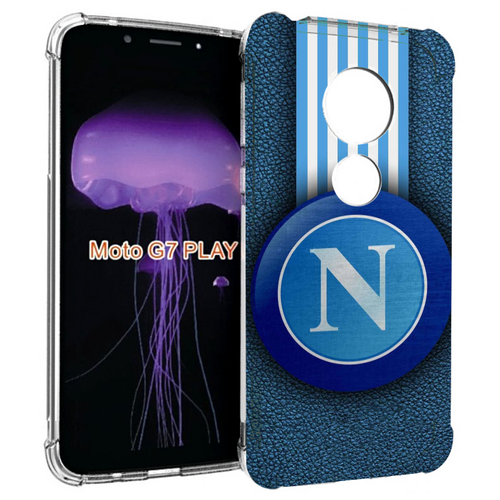 Чехол MyPads фк наполи мужской для Motorola Moto G7 Play задняя-панель-накладка-бампер