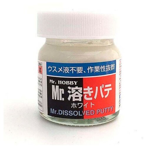 Gunze Sangyo Mr. Hobby Шпаклевка жидкая Mr. Dissolved PUTTY 40 мл шпаклевка для сборных моделей жидкая белая p 119 mr hobby 40 мл mr hobby япония