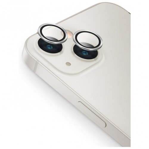 Защитное стекло Uniq Optix Camera Lens protector Aluminium (3 шт.) 0.25 мм для камеры iPhone 13/13 Mini, цвет Серебристый (Silver) (IP13-13M-LENSSIL)