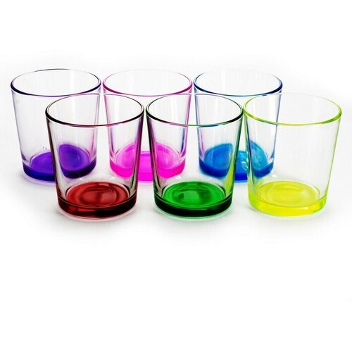 Стеклянны стаканы радуга широкие