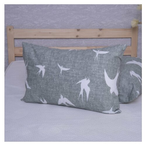 Комплект наволочек 70х70 поплин Ласточки