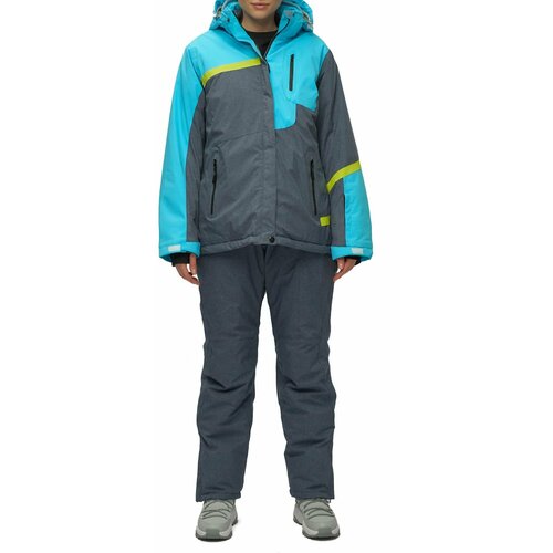 Комплект с брюками  для сноубординга, зимний, силуэт полуприлегающий, утепленный, водонепроницаемый, размер 60, голубой