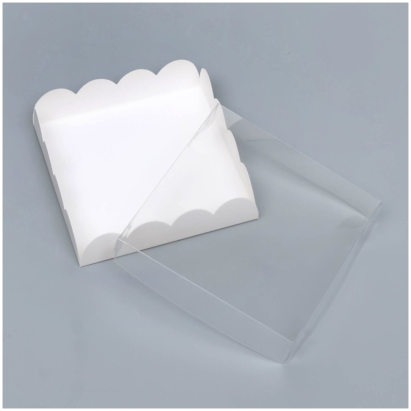 Коробочка для печенья, белая, 12 х 12 х 3 см, набор 5 шт. 7673693 - фотография № 2