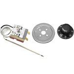 Терморегулятор (термостат) для плиты универсальный, 50-300C, L-1000мм, шток-16мм, 2 контакта - изображение