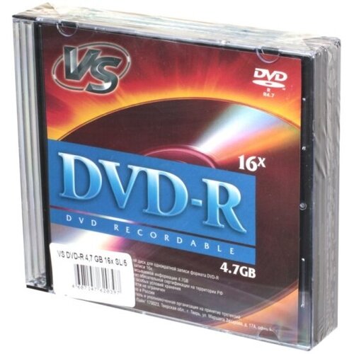 Диск VS DVD-R 4, 7 GB 16x SL/5 диск vs dvd r 4 7 gb 16x sl 5