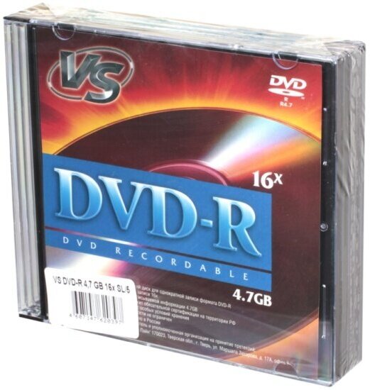 Диск VS DVD-R 4 7 GB 16x SL/5