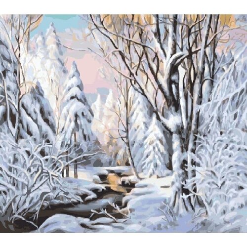 Картина по номерам Зимний пейзаж 40х50 см Hobby Home картина по номерам зимний рассвет 40х50 см