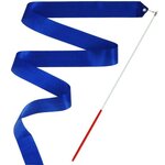 Лента гимнастическая с палочкой, 4 м, цвет синий - изображение