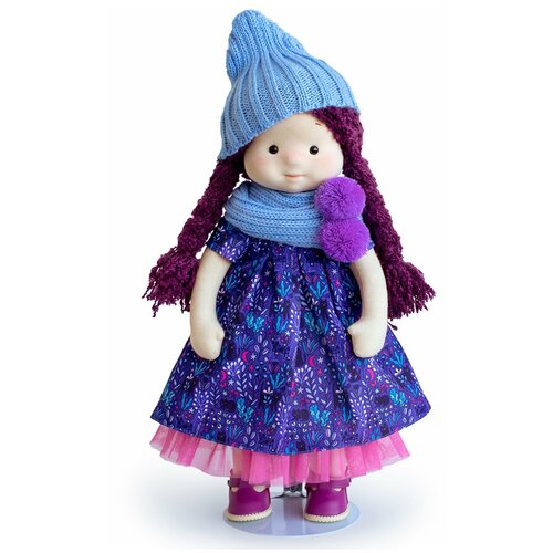 фото Кукла basik&сo minimalini тиана в шапочке и шарфе, 38 см, в подарочной коробке mm-tiana-02
