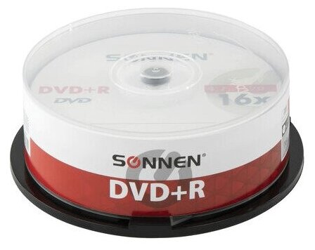 Диски Sonnen DVD+R 4.7 Gb 16x Cake Box (25 шт)