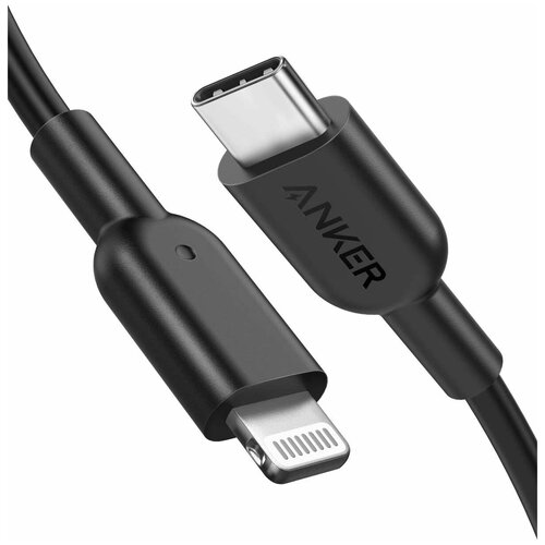 Кабель Anker PowerLine II USB-C to Lightning Cable MFi 1.8m Black (A8633612) кабель anker powerline ii usb c to lightning cable mfi 0 9m pink a8632652