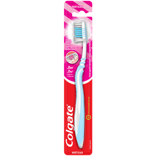 Зубная щетка COLGATE Zig-Zag Gum Care, мягкая зубная щетка colgate zig zag gum care мягкая