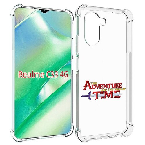 Чехол MyPads время приключений логотип для Realme C33 4G задняя-панель-накладка-бампер