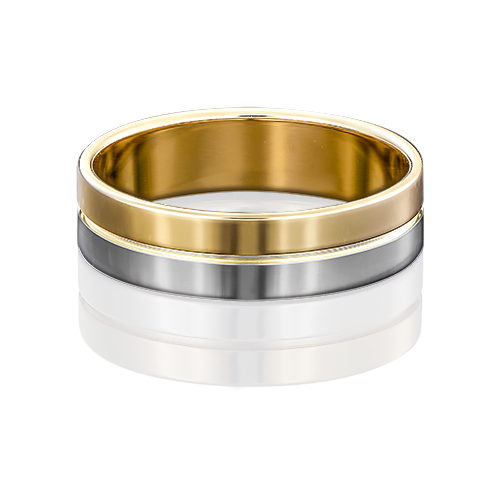 Кольцо обручальное PLATINA комбинированное золото, 585 проба, размер 21.5
