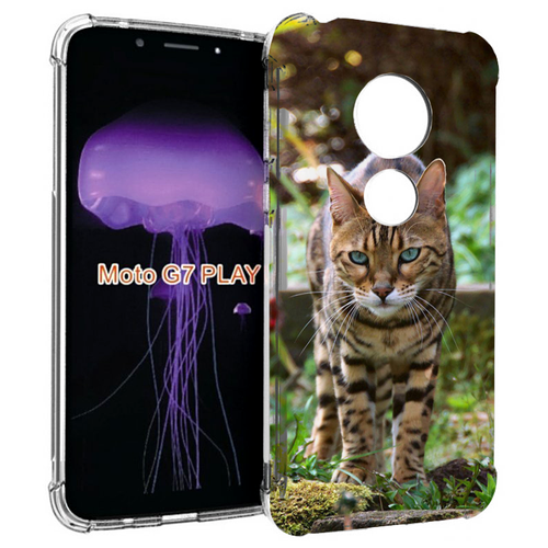 Чехол MyPads порода кошка бенгальская для Motorola Moto G7 Play задняя-панель-накладка-бампер чехол mypads порода кошка бенгальская для motorola edge plus задняя панель накладка бампер