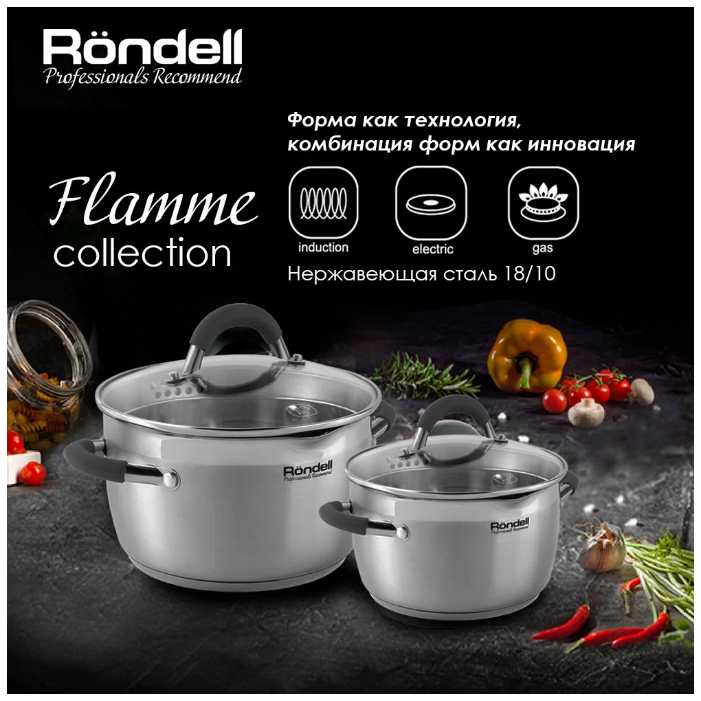 Набор посуды 4 предм. Flamme Rondell RDS-339 - фотография № 2