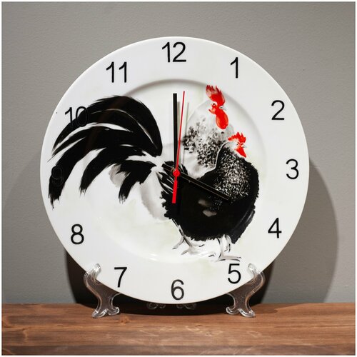 Часы настенные на тарелке 