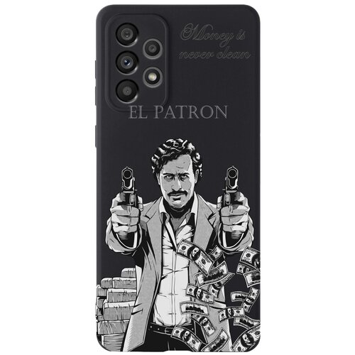 черный силиконовый чехол musthavecase для samsung galaxy a53 el patron pablo escobar пабло эскобар для самсунг галакси а53 Черный силиконовый чехол MustHaveCase для Samsung Galaxy A73 El Patron Pablo Escobar Пабло Эскобар для Самсунг Галакси А73