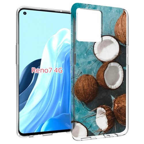 Чехол MyPads красивые-кокосы для OPPO RENO 7 4G задняя-панель-накладка-бампер чехол mypads красивые кокосы для iphone 14 plus 6 7 задняя панель накладка бампер