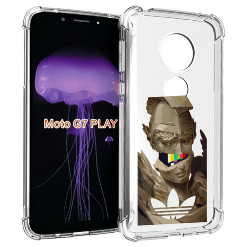 Чехол MyPads статуя-адидас для Motorola Moto G7 Play задняя-панель-накладка-бампер