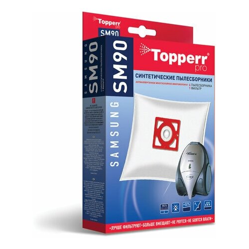 Мешок для пылесоса пылесборник синтетический TOPPERR SM 90 SAMSUNG комплект 4 шт 1407 1029₽