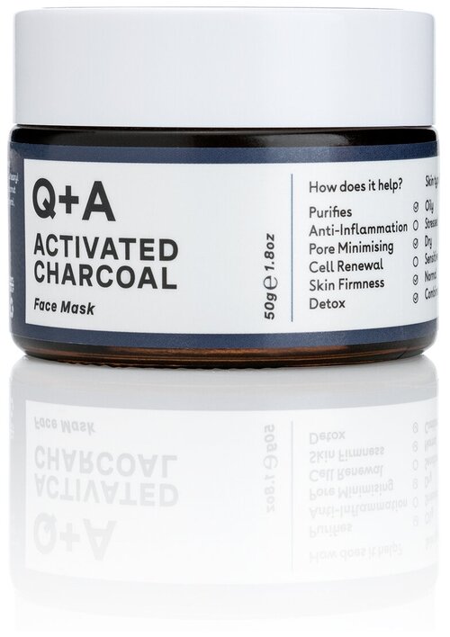 Q+A Activated Charcoal Detox, 50g / Маска для лица, 50g