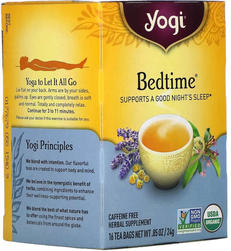 Чай в пакетиках Yogi Tea Bedtime чай перед сном, 16 пакетиков - фотография № 3